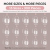image:imageMelodySusie Short Ballerina X Nail Tips  300Pcs 15 Sizes Clear Acrylic Half Matte Full Cover Press on Nails for DIY Extension amp Salon UsePreShaped for LongLasting ManicureExtra Short Almond