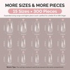 image:imageMelodySusie Short Ballerina X Nail Tips  300Pcs 15 Sizes Clear Acrylic Half Matte Full Cover Press on Nails for DIY Extension amp Salon UsePreShaped for LongLasting ManicureMedium Square