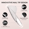 image:imageMelodySusie Short Ballerina X Nail Tips  300Pcs 15 Sizes Clear Acrylic Half Matte Full Cover Press on Nails for DIY Extension amp Salon UsePreShaped for LongLasting ManicureShort Square