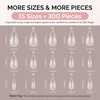 image:imageMelodySusie Short Ballerina X Nail Tips  300Pcs 15 Sizes Clear Acrylic Half Matte Full Cover Press on Nails for DIY Extension amp Salon UsePreShaped for LongLasting ManicureMedium Almond Stiletto