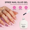 image:imageMelodySusie Short Ballerina X Nail Tips  300Pcs 15 Sizes Clear Acrylic Half Matte Full Cover Press on Nails for DIY Extension amp Salon UsePreShaped for LongLasting Manicure5 In 1 Nail Glue 2PCS