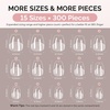 image:imageMelodySusie Short Ballerina X Nail Tips  300Pcs 15 Sizes Clear Acrylic Half Matte Full Cover Press on Nails for DIY Extension amp Salon UsePreShaped for LongLasting ManicureExtra Short Ballerina