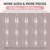 image:imageMelodySusie Short Ballerina X Nail Tips  300Pcs 15 Sizes Clear Acrylic Half Matte Full Cover Press on Nails for DIY Extension amp Salon UsePreShaped for LongLasting ManicureLong Coffin