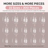 image:imageMelodySusie Short Ballerina X Nail Tips  300Pcs 15 Sizes Clear Acrylic Half Matte Full Cover Press on Nails for DIY Extension amp Salon UsePreShaped for LongLasting ManicureMedium Oval Round