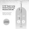 image:imageMelodySusie Super Long Small Crystal Top 31mm Mandrel Bit for Nails 332 Easy Off Nail Drill Bits for Sanding Bands Suitable for Acrylic Nails Gel Manicures and Pedicures Rose PinkWhite