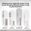 image:imageMelodySusie Super Long Small Crystal Top 31mm Mandrel Bit for Nails 332 Easy Off Nail Drill Bits for Sanding Bands Suitable for Acrylic Nails Gel Manicures and Pedicures Rose PinkWhite
