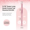 image:imageMelodySusie Super Long Small Crystal Top 31mm Mandrel Bit for Nails 332 Easy Off Nail Drill Bits for Sanding Bands Suitable for Acrylic Nails Gel Manicures and Pedicures Rose PinkRose Pink