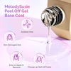 image:imageMelodySusie Thick Gel Nail Polish Set 2 Pcs 15ML Black amp White Gel Polish Set Soak Off UV LED White Gel Polish Christmas Gift for Women Nail Art Manicure Salon DIY Nail Design Decoration at Home15ML Clear Peel Off Gel Base Coat