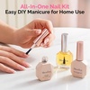 image:imageMelodySusie Thick Gel Nail Polish Set 2 Pcs 15ML Black amp White Gel Polish Set Soak Off UV LED White Gel Polish Christmas Gift for Women Nail Art Manicure Salon DIY Nail Design Decoration at HomeTop Coat Peel Off Base Coat Cuticle Oil Set