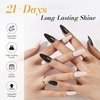 image:imageMelodySusie Thick Gel Nail Polish Set 2 Pcs 15ML Black amp White Gel Polish Set Soak Off UV LED White Gel Polish Christmas Gift for Women Nail Art Manicure Salon DIY Nail Design Decoration at Home2Pcs 15ml Top Coat  Base Coat