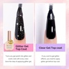 image:imageMelodySusie Thick Gel Nail Polish Set 2 Pcs 15ML Black amp White Gel Polish Set Soak Off UV LED White Gel Polish Christmas Gift for Women Nail Art Manicure Salon DIY Nail Design Decoration at Home15ML Glitter Top Coat
