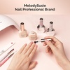 image:imageMelodySusie Top Coat Builder Gel Base Coat No Wipe Glossy Set Long Lasting Shine Finish Soak Off UV LED Nail Lamp Nail Polish Art Design Manicure Kit Perfect Gifts for Women Girls 3 Pcs 15ml ClearDehydrator and Primer
