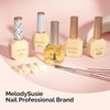 image:imageMelodySusie Top Coat Builder Gel Base Coat No Wipe Glossy Set Long Lasting Shine Finish Soak Off UV LED Nail Lamp Nail Polish Art Design Manicure Kit Perfect Gifts for Women Girls 3 Pcs 15ml ClearTop Coat and Base Coat Clear