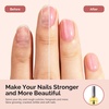 image:imageMelodySusie Top Coat Builder Gel Base Coat No Wipe Glossy Set Long Lasting Shine Finish Soak Off UV LED Nail Lamp Nail Polish Art Design Manicure Kit Perfect Gifts for Women Girls 3 Pcs 15ml ClearTop Coat  Base Coat and Cuticle Oil Set