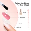 image:imageMelodySusie Top Coat Builder Gel Base Coat No Wipe Glossy Set Long Lasting Shine Finish Soak Off UV LED Nail Lamp Nail Polish Art Design Manicure Kit Perfect Gifts for Women Girls 3 Pcs 15ml Clear2 Top Coat