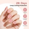 image:imageMelodySusie Top Coat Builder Gel Base Coat No Wipe Glossy Set Long Lasting Shine Finish Soak Off UV LED Nail Lamp Nail Polish Art Design Manicure Kit Perfect Gifts for Women Girls 3 Pcs 15ml ClearTop Coat  Base Coat and Builder Gel 019 Set