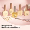 image:imageMelodySusie Top Coat Builder Gel Base Coat No Wipe Glossy Set Long Lasting Shine Finish Soak Off UV LED Nail Lamp Nail Polish Art Design Manicure Kit Perfect Gifts for Women Girls 3 Pcs 15ml ClearTop Coat  Base Coat and Nail Glue Set