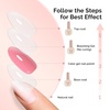 image:imageMelodySusie Top Coat Builder Gel Base Coat No Wipe Glossy Set Long Lasting Shine Finish Soak Off UV LED Nail Lamp Nail Polish Art Design Manicure Kit Perfect Gifts for Women Girls 3 Pcs 15ml ClearTop Coat  Base Coat and Blooming Gel Clear Set