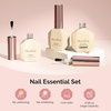 image:imageMelodySusie Top Coat Builder Gel Base Coat No Wipe Glossy Set Long Lasting Shine Finish Soak Off UV LED Nail Lamp Nail Polish Art Design Manicure Kit Perfect Gifts for Women Girls 3 Pcs 15ml ClearTop Coat  Base Coat and Nail Glue Set