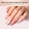 image:imageMelodySusie Top Coat Builder Gel Base Coat No Wipe Glossy Set Long Lasting Shine Finish Soak Off UV LED Nail Lamp Nail Polish Art Design Manicure Kit Perfect Gifts for Women Girls 3 Pcs 15ml ClearPrimer