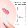 image:imageMelodySusie Top Coat Builder Gel Base Coat No Wipe Glossy Set Long Lasting Shine Finish Soak Off UV LED Nail Lamp Nail Polish Art Design Manicure Kit Perfect Gifts for Women Girls 3 Pcs 15ml ClearTop Coat  Base Coat and Builder Gel Clear Set