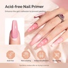 image:imageMelodySusie Top Coat Builder Gel Base Coat No Wipe Glossy Set Long Lasting Shine Finish Soak Off UV LED Nail Lamp Nail Polish Art Design Manicure Kit Perfect Gifts for Women Girls 3 Pcs 15ml ClearDehydrator and Primer