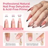 image:imageMelodySusie Top Coat Builder Gel Base Coat No Wipe Glossy Set Long Lasting Shine Finish Soak Off UV LED Nail Lamp Nail Polish Art Design Manicure Kit Perfect Gifts for Women Girls 3 Pcs 15ml ClearBuilder Gel Clear Dehydrator and Primer Set