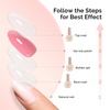 image:imageMelodySusie Top Coat Builder Gel Base Coat No Wipe Glossy Set Long Lasting Shine Finish Soak Off UV LED Nail Lamp Nail Polish Art Design Manicure Kit Perfect Gifts for Women Girls 3 Pcs 15ml ClearTop Coat  Base Coat and Builder Gel 019 Set