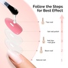 image:imageMelodySusie Top Coat Builder Gel Base Coat No Wipe Glossy Set Long Lasting Shine Finish Soak Off UV LED Nail Lamp Nail Polish Art Design Manicure Kit Perfect Gifts for Women Girls 3 Pcs 15ml ClearTop Coat  Base Coat and Nail Glue Set