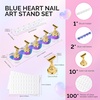 image:imageMelodySusie Update Nail Stand for Press Ons Cute Cat Claw Magnetic Base for Painting Display Holder with Reusable DoubleSided Tape for Home DIY Salon Supplies Rose PinkBlue heart