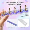 image:imageMelodySusie Update Nail Stand for Press Ons Cute Cat Claw Magnetic Base for Painting Display Holder with Reusable DoubleSided Tape for Home DIY Salon Supplies Rose PinkBlue heart