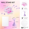 image:imageMelodySusie Update Nail Stand for Press Ons Cute Cat Claw Magnetic Base for Painting Display Holder with Reusable DoubleSided Tape for Home DIY Salon Supplies Rose PinkPink Cat paw
