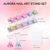 image:imageMelodySusie Update Nail Stand for Press Ons Cute Cat Claw Magnetic Base for Painting Display Holder with Reusable DoubleSided Tape for Home DIY Salon Supplies Rose PinkAurora