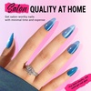image:imageMelodysusie Press On Nails Almond Ombre Blue Cat EyeMedium Nails Press ons Salonlike Natural Finish Reusable Fake Nails 15 Sizes 30PCS Nails Kit with GlueOmbre Blue Velvet
