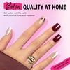 image:imageMelodysusie Press On Nails Almond Ombre Blue Cat EyeMedium Nails Press ons Salonlike Natural Finish Reusable Fake Nails 15 Sizes 30PCS Nails Kit with GlueRed Reindeer