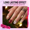 image:imageMelodysusie Press On Nails Almond Ombre Blue Cat EyeMedium Nails Press ons Salonlike Natural Finish Reusable Fake Nails 15 Sizes 30PCS Nails Kit with GlueRed Reindeer