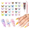 image:imageMelodySusie 100Pcs 3D Butterfly Acrylic Nail Charms Styling Set 30 Colors Chunky Gems Rhinestones with Tweezers for Acrylic Nails Extension Design Sculpted Manicure Decorations Supplies