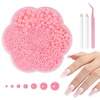 image:imageMelodySusie 2376Pcs Pink Flatback Nail Pearls Set 210mm Gem Charms with Tweezers and Rhinestone Picker Pencils for Manicure Decorations and DIY Nail Art