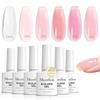image:imageMelodySusie 2PCS 15ML Nude and Pink Builder Gel Set for Nails Thickening Soak Off UV Extension Gel Rhinestone Glue in a Bottle for Nail Art Design Gift for Women DIY Manicure at HomeBlush Pink Builder Gel Set