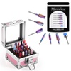 image:imageMelodySusie 7pcs Tungsten Carbide Diamond Nail Drill Bits with Nail Drill Bits Holder 25 Holes Case