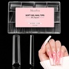image:imageMelodySusie 9 in 1 No TPO Gel Nail Glue for False Nail Tips 2Pcs15ml Long Lasting UV Light Requiredas Base Coat Apex Building Blooming amp Rhinestone Gel Stong Adhesion Manicure Kit Salon HomeExtra Long Square