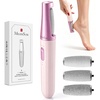 image:imageMelodySusie Electric Callus Remover for Feet PC800G IPX7 Waterproof Rechargeable Pedicure Tool with LED Light amp 3 Grits Roller Heads amp Adjustable Speeds for Dead Skin amp Cracked Heel White GoldPink Rose