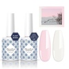image:imageMelodySusie Fleurwee Plant Based Gel Nail Polish 2 Pcs Hema Free Gel Polish Light Pink and White Nail Polish 21 Non Toxic Long Lasting Nail Art Salon DIY Manicure at Home Gift for Women