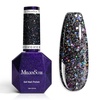 image:imageMelodySusie Galaliver Green Glitter Gel Nail Polish 15ML Sparkly Bright Green Shimmer Gel Polish Soak Off UV LED Cured Long Lasting Gift for Women DIY Nail Design Nail Art Manicure X08AColorful Black GlitterX10