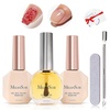 image:imageMelodySusie Gel Polish Remover Kit with Cuticle Oil amp Liquid Latex Tape amp Wipes amp Peel Off Manicure Tools Gel Remover for Nails 25 Minutes At Home No Need Soaking Wrapping2pcs remover1pcs oil