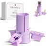 image:imageMelodySusie GelCarousel for Nail Polish Bottle Holder and Nail Art Tools Organizer 360 Rotating Storage Container with 3Pcs Detachable Silcone Gel Polish Holder PinkOnly BoxPurple