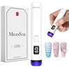 image:imageMelodySusie Handheld Cordless UV Nail Lamp with LCD Display amp EyeProtection Cover PArt01R Rechargeable Mini UV LED Light Flash Cures All Soft Gels Especially Rhinestone Glue amp Liner Gel PinkWhite Part01r