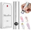 image:imageMelodySusie Handheld Cordless UV Nail Lamp with LCD Display amp Optical Lens PArt01G Rechargeable Mini UV LED Light Flash Cures All Soft Gels Especially Rhinestone Glue amp Liner Gel SilverSilver