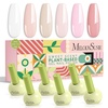 image:imageMelodySusie Highly Pigmented Gel Nail Polish Set 056 floz TiltandStand Bottle HEMA Free PlantBased Formula 6 Colors Pink Nude Soak Off UV LED Manicure Kit Gift BoxWhite Baby Pink