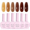 image:imageMelodySusie Jelly Gel Nail Polish Set6 Transparent ColorsMilky or Jelly TextureAutumn and Winter Dark Colors Soak Off UV LED Light Cure or Salon Manicure and Nail Art DIY at HomeWarm Harvest Jelly Set